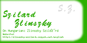 szilard zlinszky business card